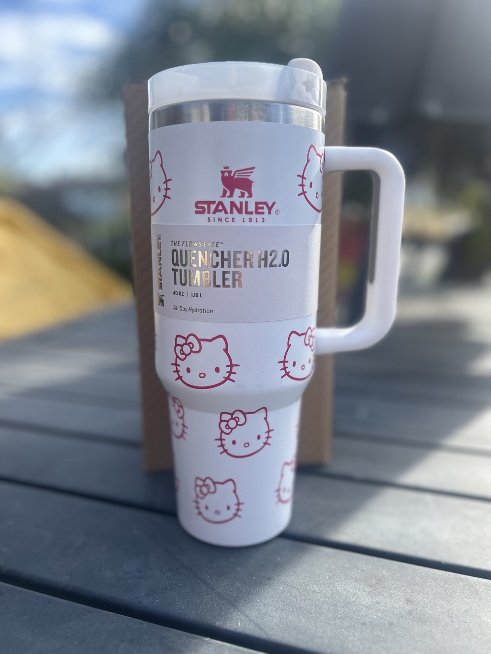 White with Pink Hello Kitty Stanley